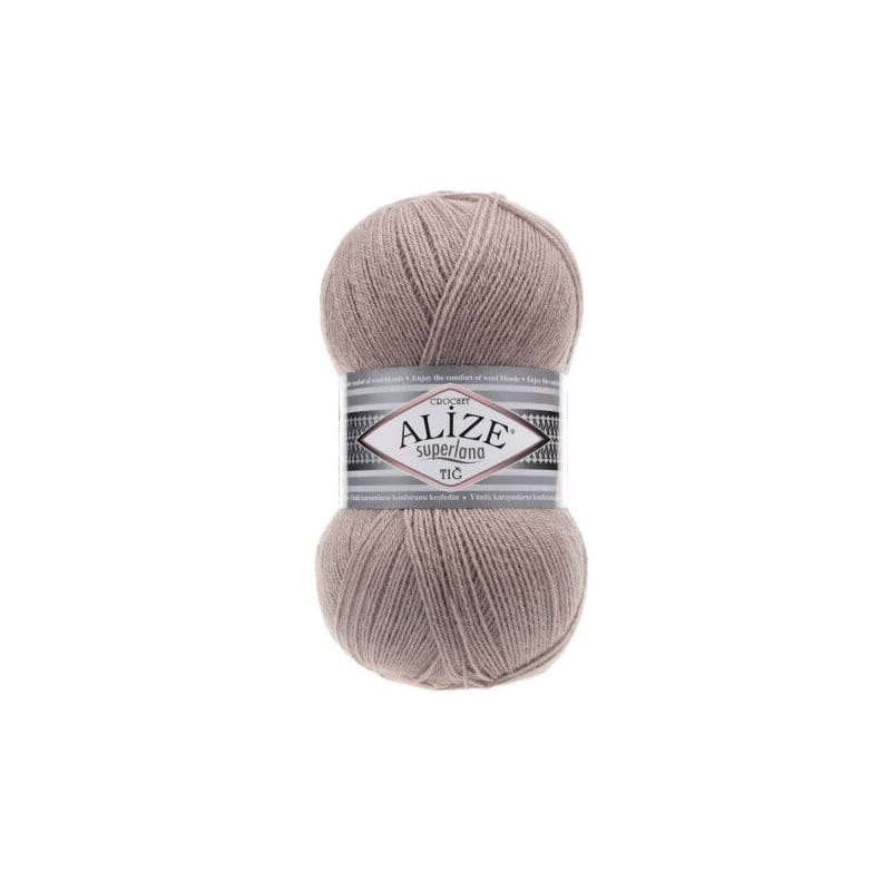 Alize Superlana TIG Crochet 541 kawa z mlekiem