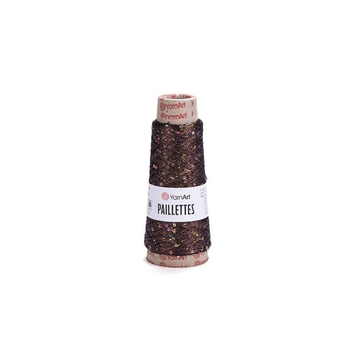 YarnArt Paillettes 8007 ciemny brąz
