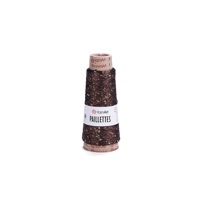YarnArt Paillettes 8007 ciemny brąz