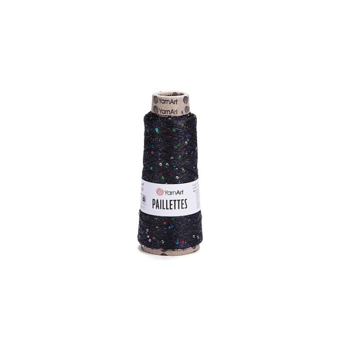 YarnArt Paillettes 8010 czarny