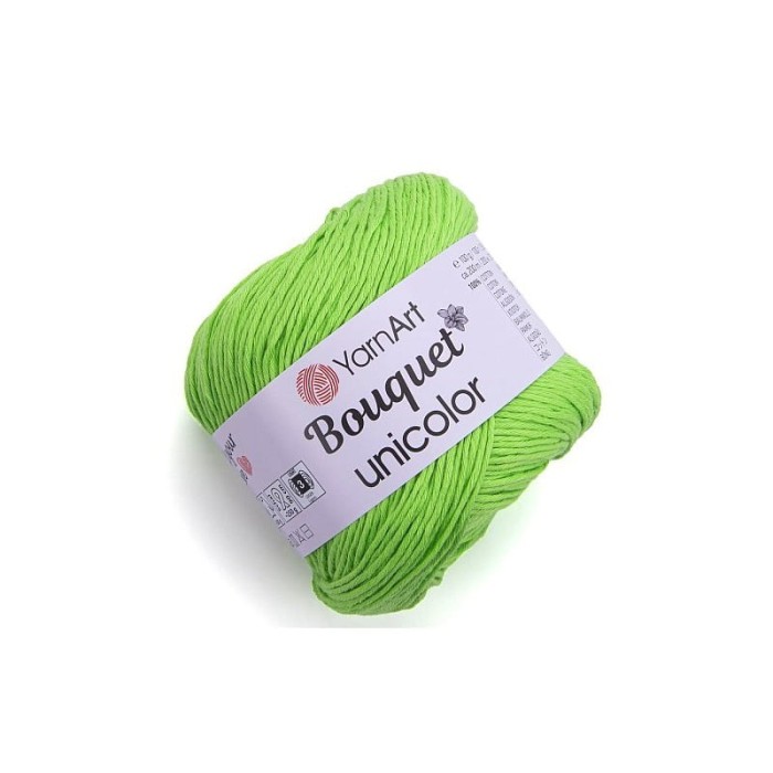 YarnArt Bouquet Unicolor 3219 neonowa zieleń