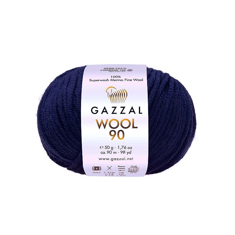 Gazzal Wool 90 granatowy 3689