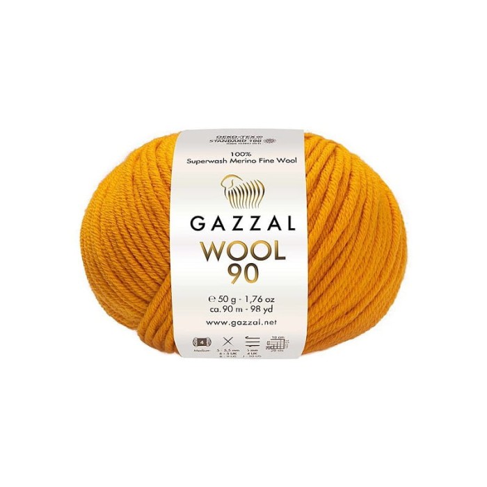 Gazzal Wool 90 musztardowy 3667