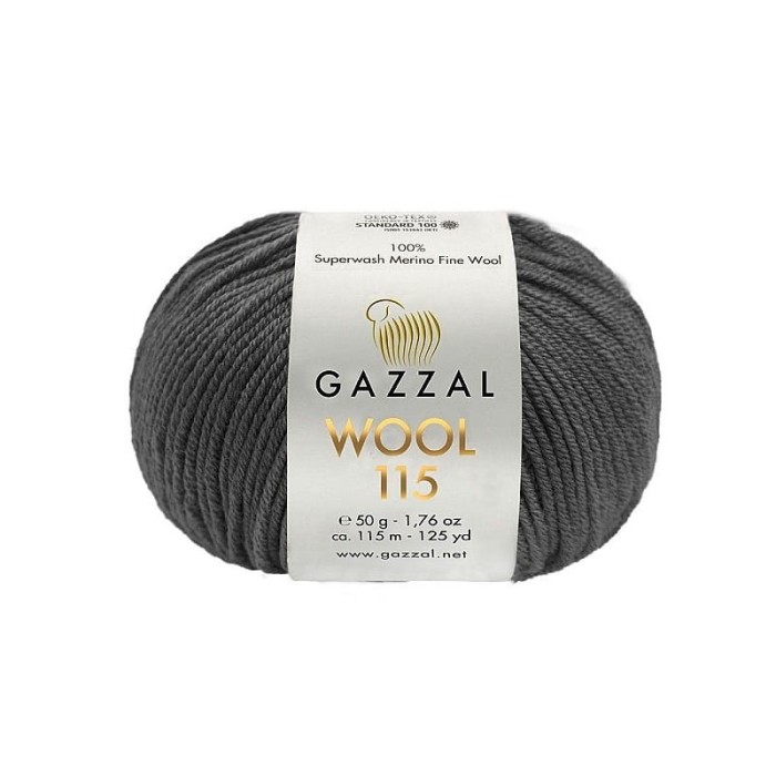 Gazzal Wool 115 ciemny szary 3306