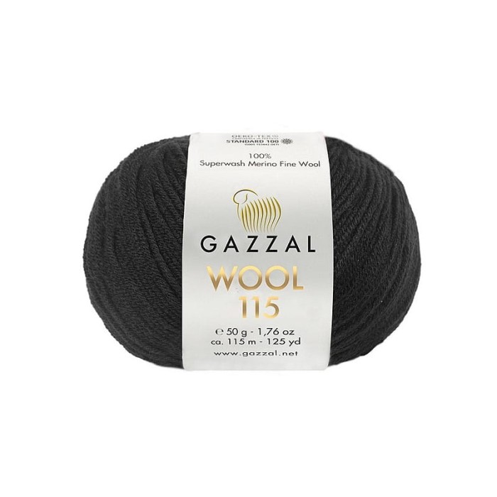 Gazzal Wool 115 czarny 3307