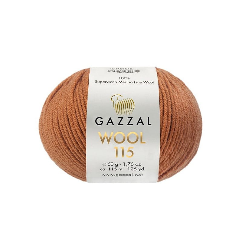 Gazzal Wool 115 miedziany 3311