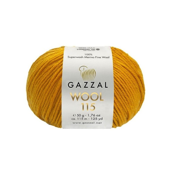 Gazzal Wool 115 musztardowy 3316