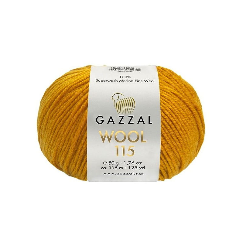 Gazzal Wool 115 musztardowy 3316