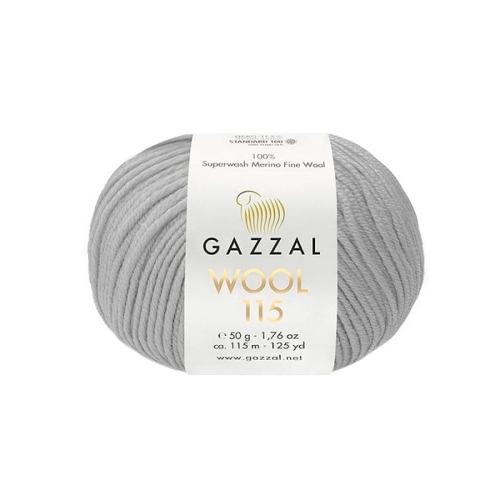 Gazzal Wool 115 popiel 3304