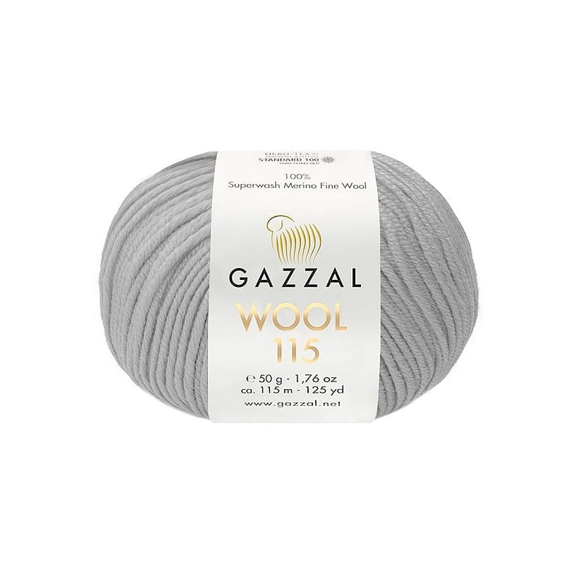 Gazzal Wool 115 popiel 3304