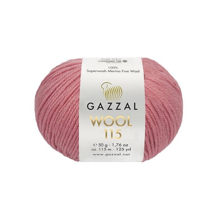 Gazzal Wool 115 różowy 3322