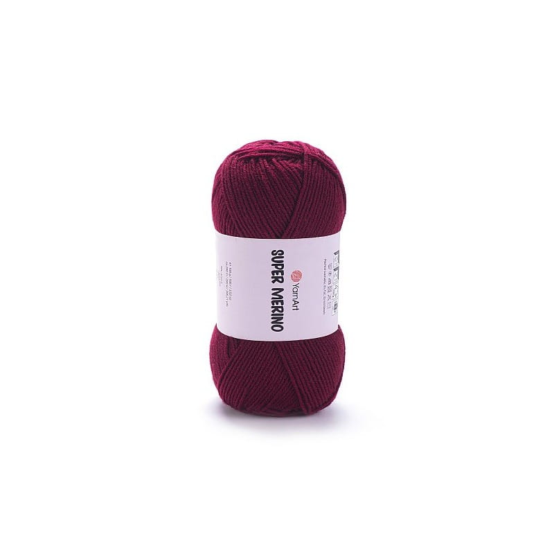 YarnArt Super Merino 999 bordowy