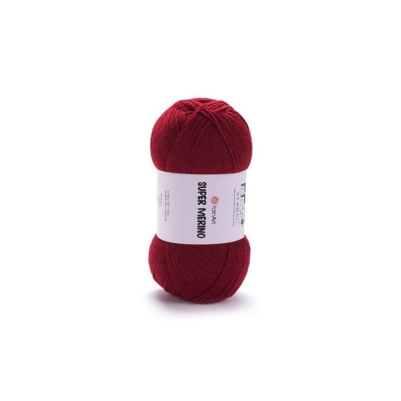 YarnArt Super Merino 1175 ciemny czerwony