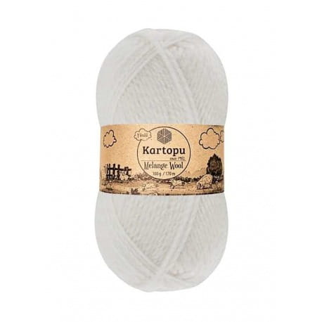 Kartopu Melange Wool K010 biały