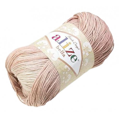 Alize Bella Batik 1815 kremowy, beżowy, kawa z mlekiem (100g)