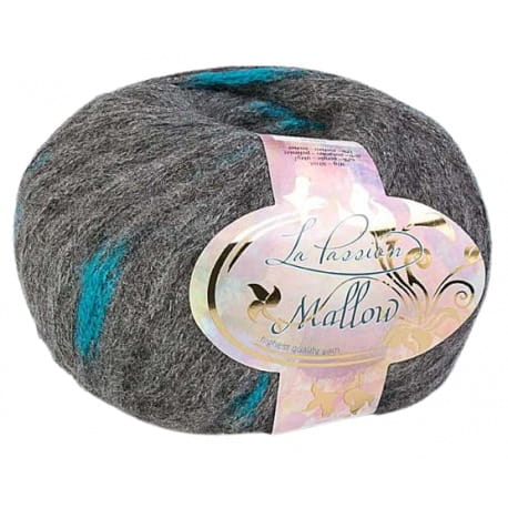 La Passion Mallow 110/131 szary z turkusowym