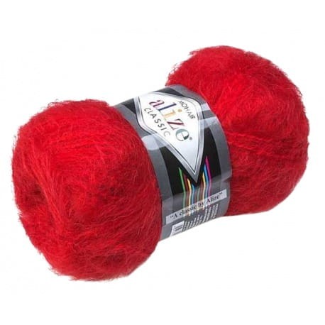 Alize Mohair Classic 56 czerwony