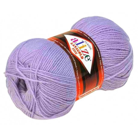 Alize Lanagold Fine 200 pastelowy fiolet