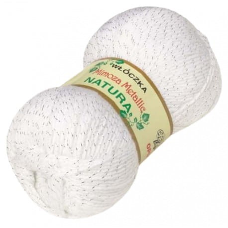 Opus Mimoza Metallic WH-S biały ze srebrną nitką