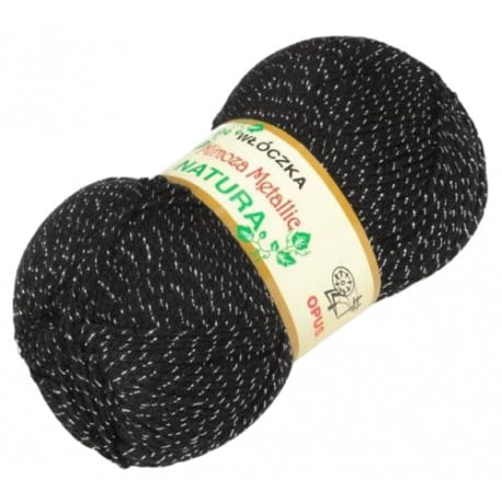 Opus Mimoza Metallic BL-S czarny ze srebrną nitką