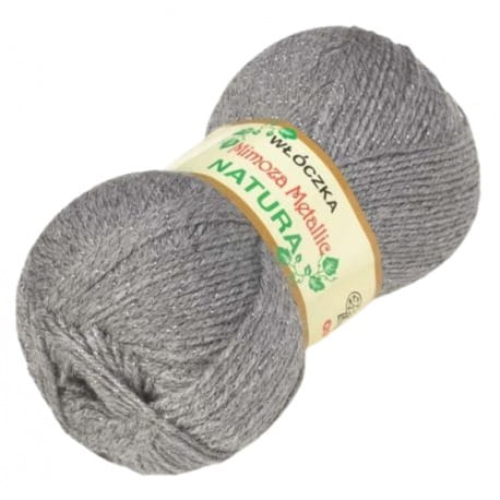 Opus Mimoza Metallic 28 ciemny szary ze stalową nitką