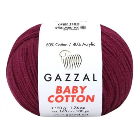 Gazzal Baby Cotton 3442 wiśniowy