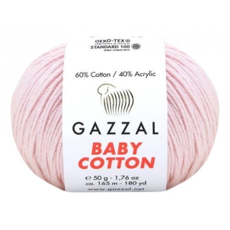 Gazzal Baby Cotton 3411 pastelowy róż