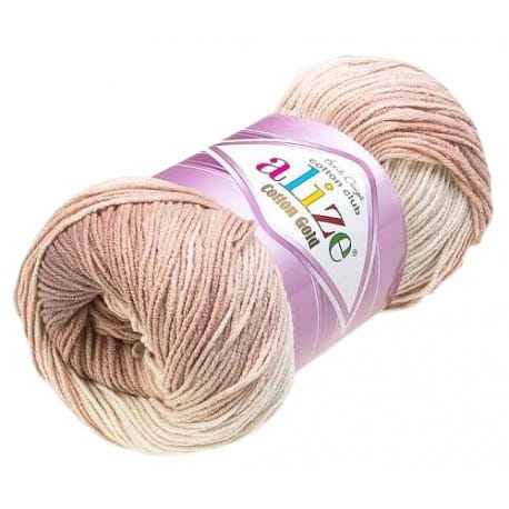 Alize Cotton Gold Batik 1815 jasny beż, beż, kawa z mlekiem