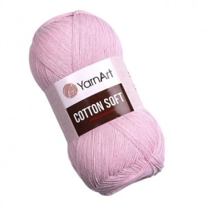 YarnArt Cotton Soft 74 pudrowy róż