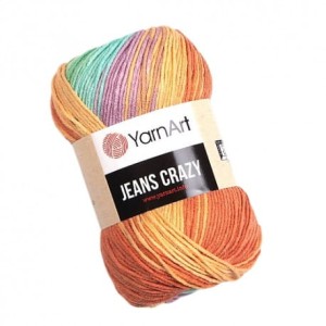 YarnArt Jeans Crazy 8202 tropikalna tęcza