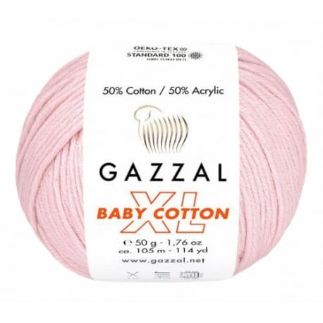 Gazzal Baby Cotton XL 3411 pudrowy róż