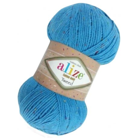 Alize Cotton Gold Tweed 245 niebieski