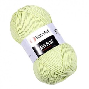 YarnArt Jeans Plus 11 pastelowa zieleń