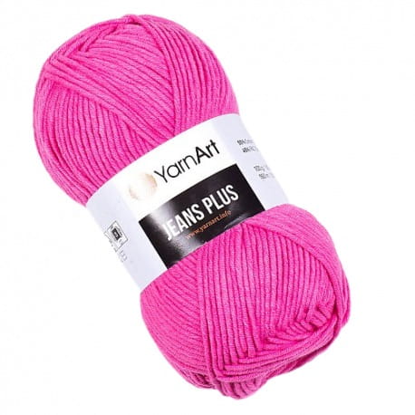 YarnArt Jeans Plus 42 ciemny różowy