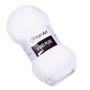 YarnArt Jeans Plus 62 śnieżnobiały