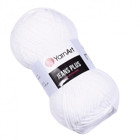 YarnArt Jeans Plus 62 śnieżnobiały