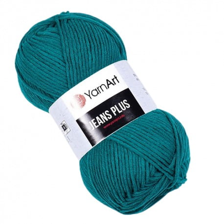 YarnArt Jeans Plus 63 szmaragdowy