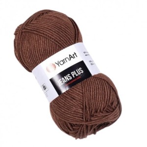 YarnArt Jeans Plus 70 brązowy
