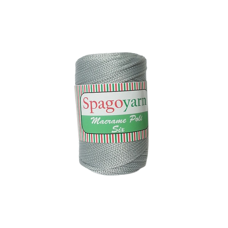 SpagoYarn Poly 6 jasny szary 60