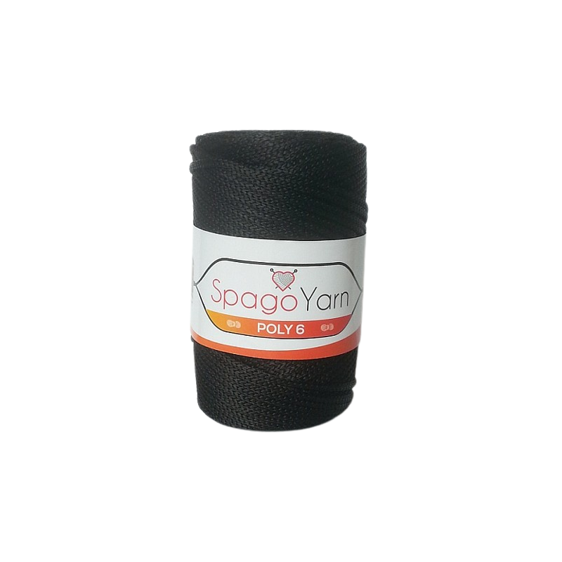 SpagoYarn Poly 6 czarny SY270