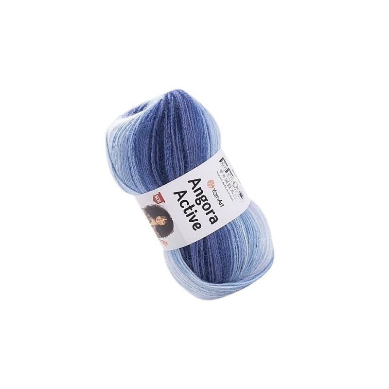 YarnArt Angora Active 842 błękitny,niebieski,granatowy