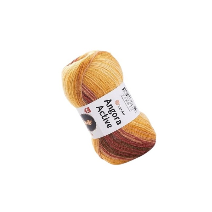 YarnArt Angora Active 844 rudy, pomarańczowy i żółty