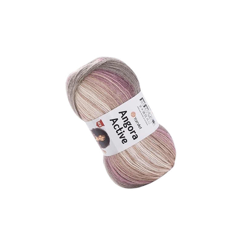 YarnArt Angora Active 853 róż, beż, biały