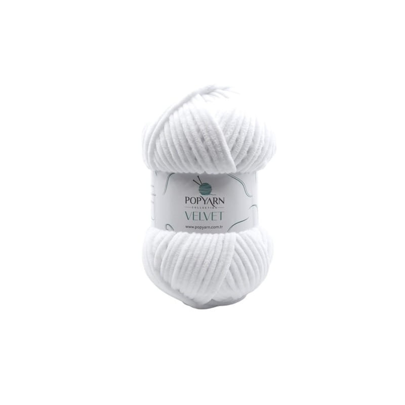 Popyarn Velvet B001 biały