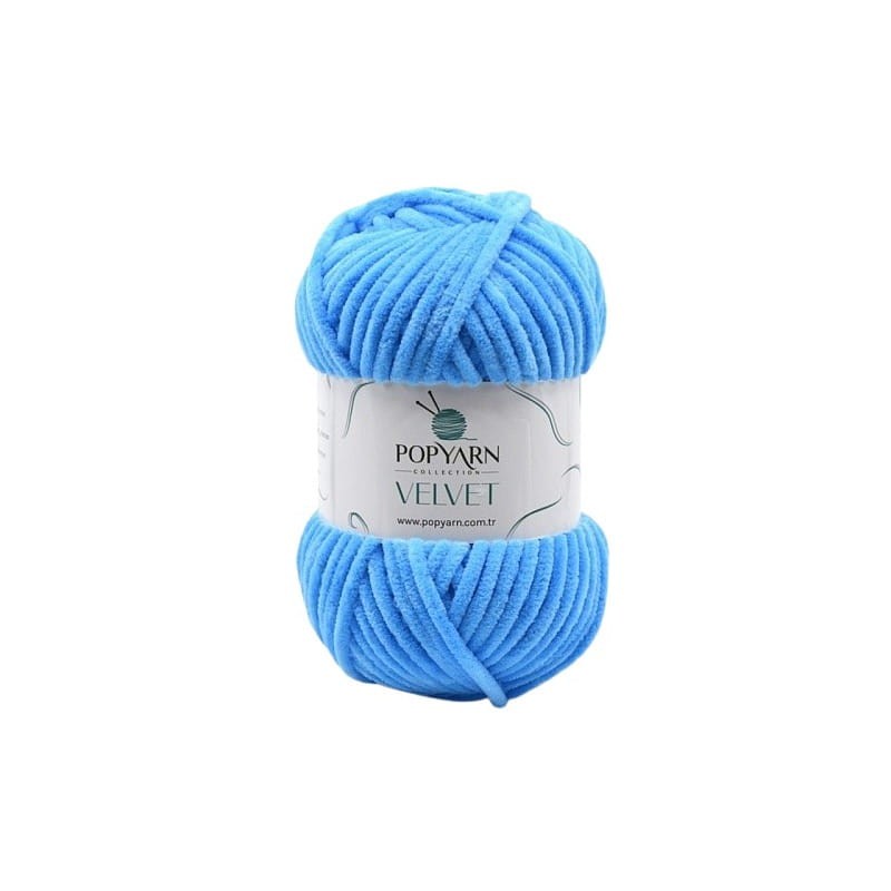 Popyarn Velvet B019 niebieski