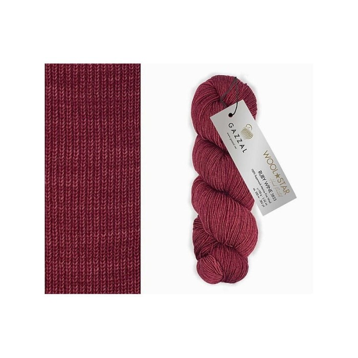 Gazzal Wool Star 3823 RUBY WINE