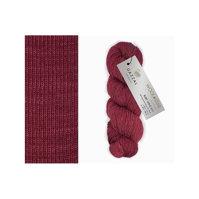 Gazzal Wool Star 3823 RUBY WINE