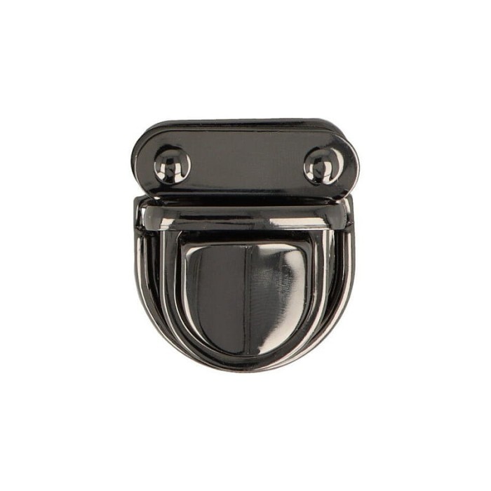 Zapięcie do torebki na ząbkach 3,7x4,5cm czarne