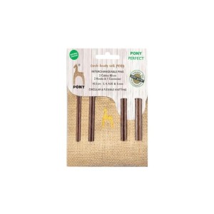 Zestaw drewnianych drutów z wymiennymi żyłkami PONY - Perfect Jute 3-5mm x 10,5cm