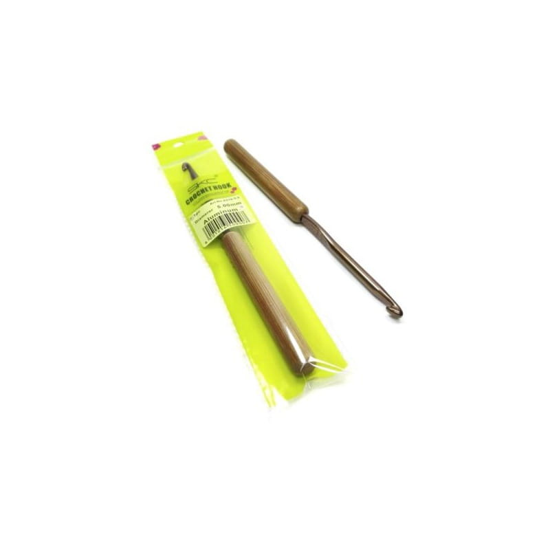 Szydełko aluminiowe z bambusową rączką SKC 5mm
